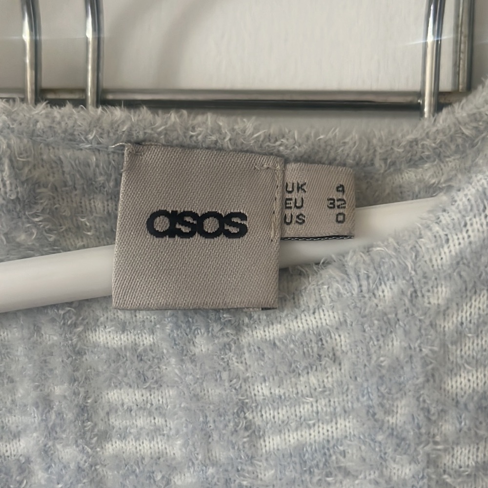 Light blue ASOS size 0 fuzzy mini dress - Picture 5 of 6